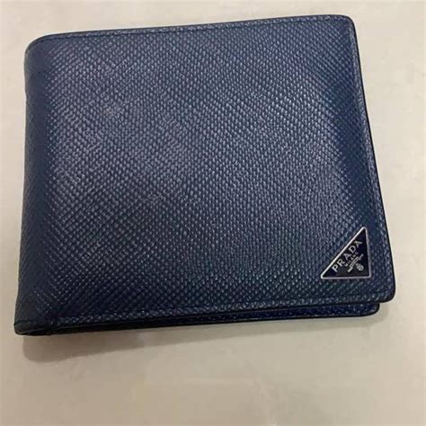 prada blue wallet male|Prada small wallet.